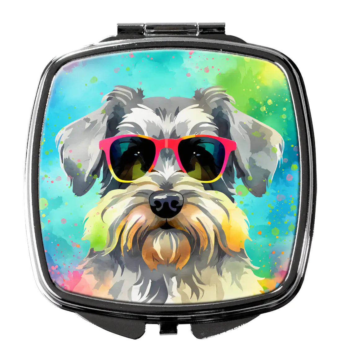 Schnauzer Hippie Dawg Compact Mirror