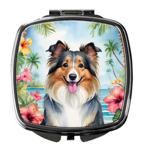 Sheltie Luau Compact Mirror