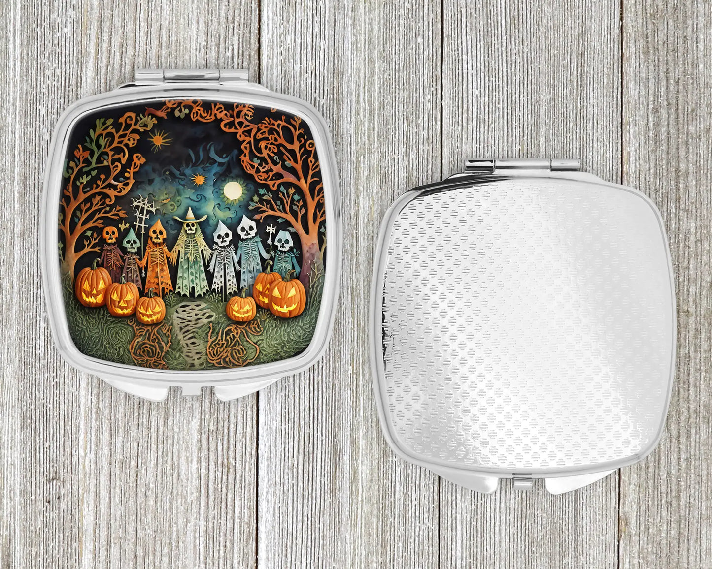 Papel Picado Skeletons Spooky Halloween Compact Mirror