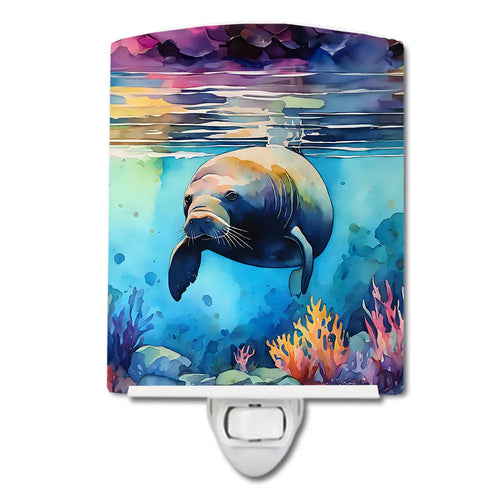 Manatee Ceramic Night Light