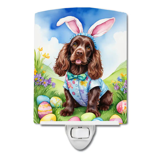 Cocker Spaniel Easter Egg Hunt Ceramic Night Light