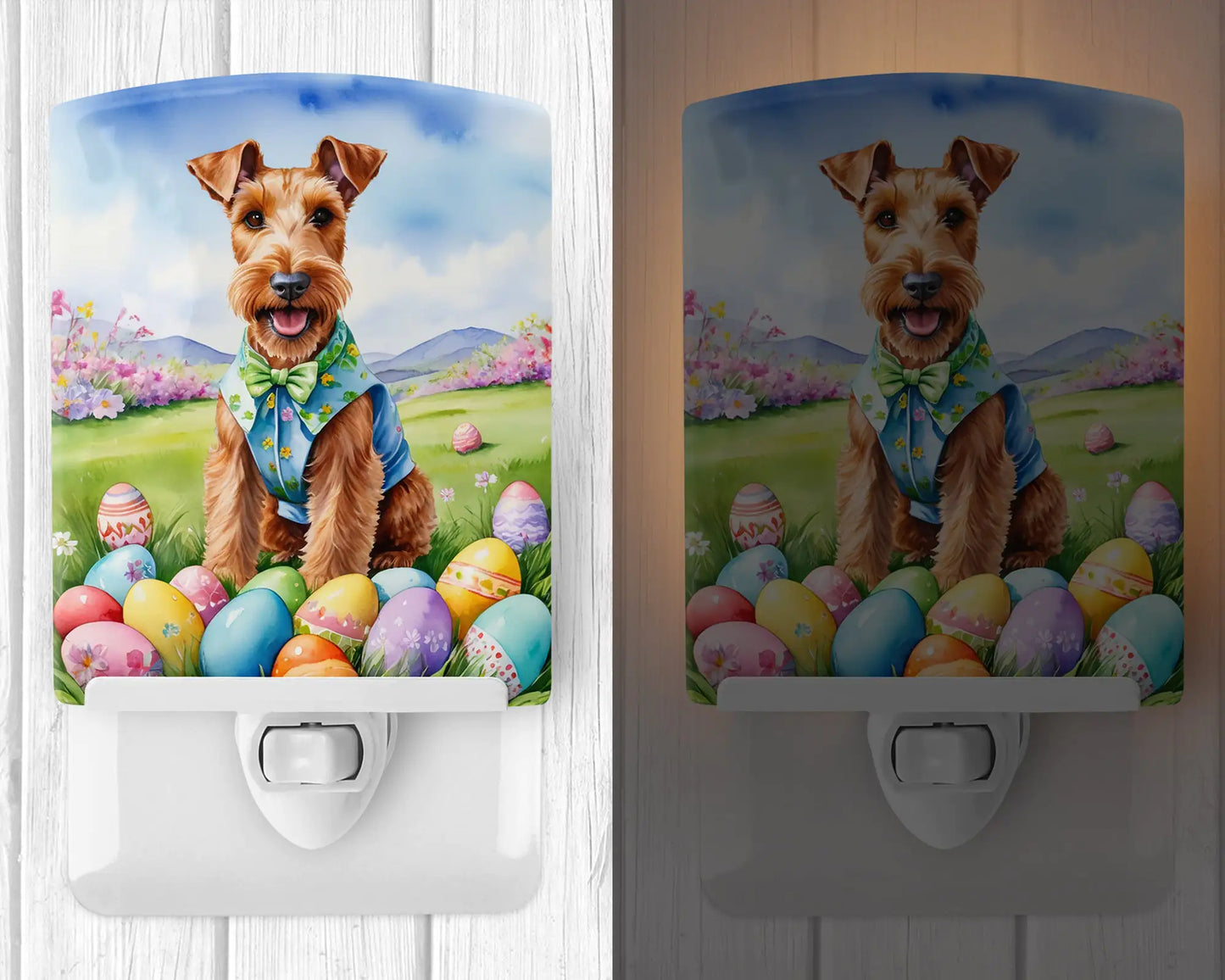 Irish Terrier Easter Egg Hunt Ceramic Night Light