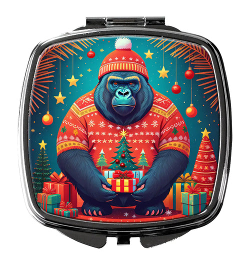 Gorilla Christmas Compact Mirror