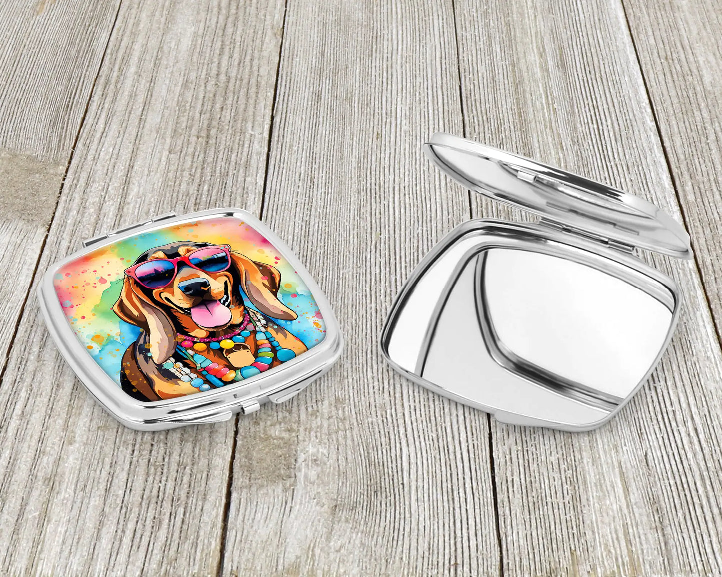 Doberman Pinscher Hippie Dawg Compact Mirror