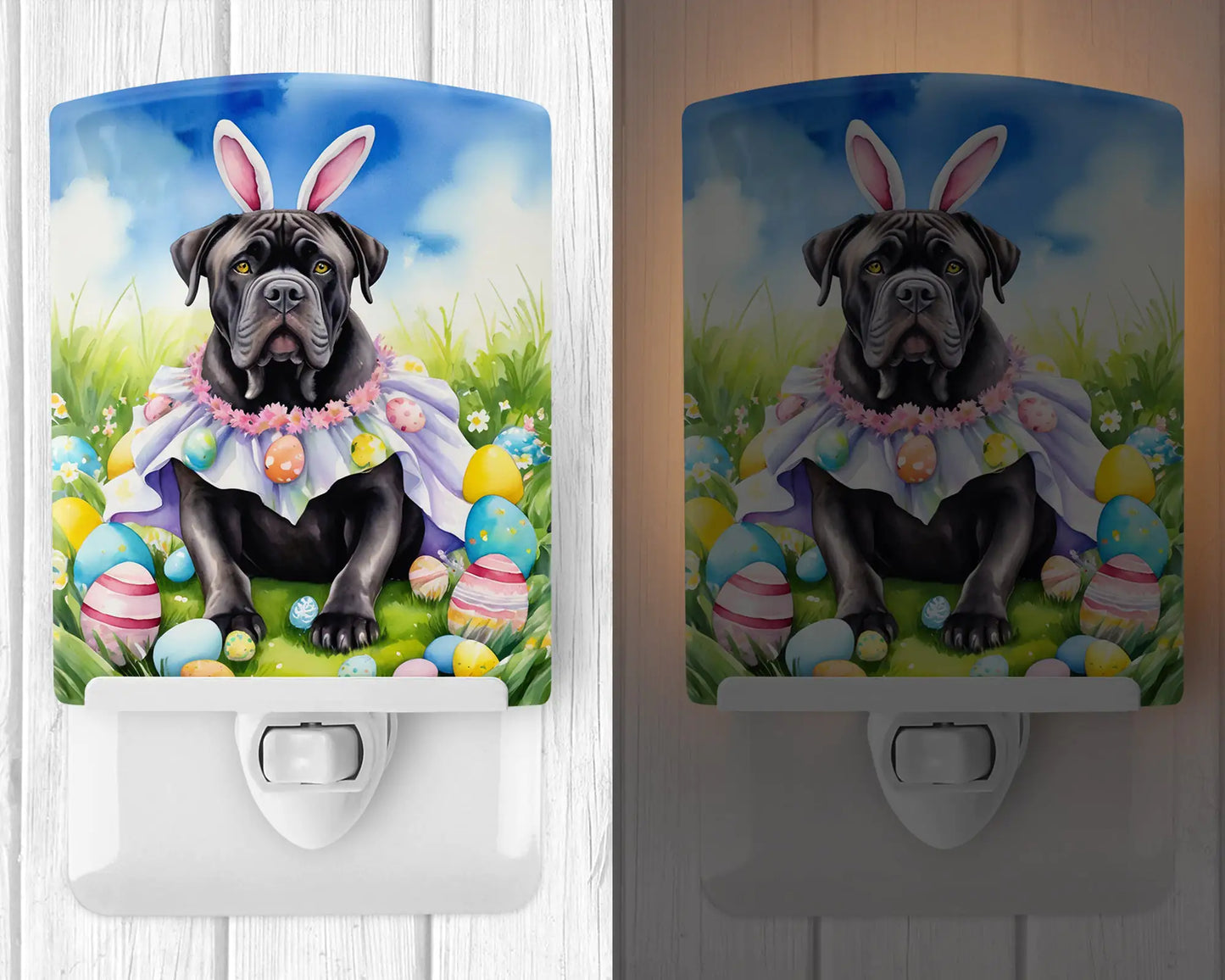 Cane Corso Easter Egg Hunt Ceramic Night Light