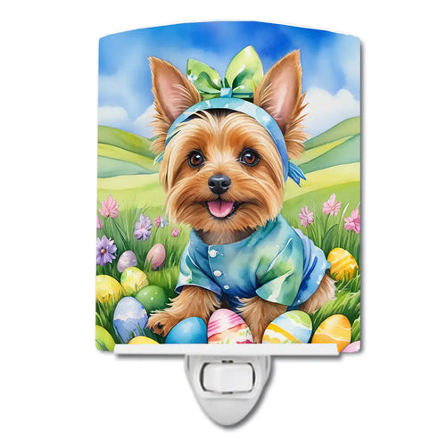 Silky Terrier Easter Egg Hunt Ceramic Night Light