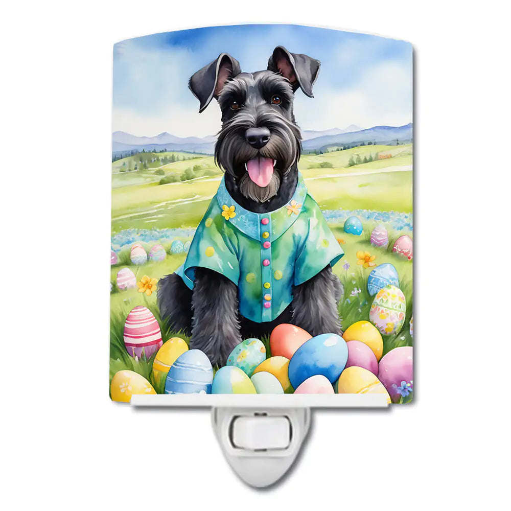 Giant Schnauzer Easter Egg Hunt Ceramic Night Light