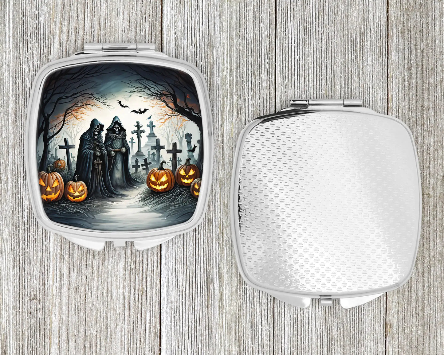 The Grim Reaper Spooky Halloween Compact Mirror