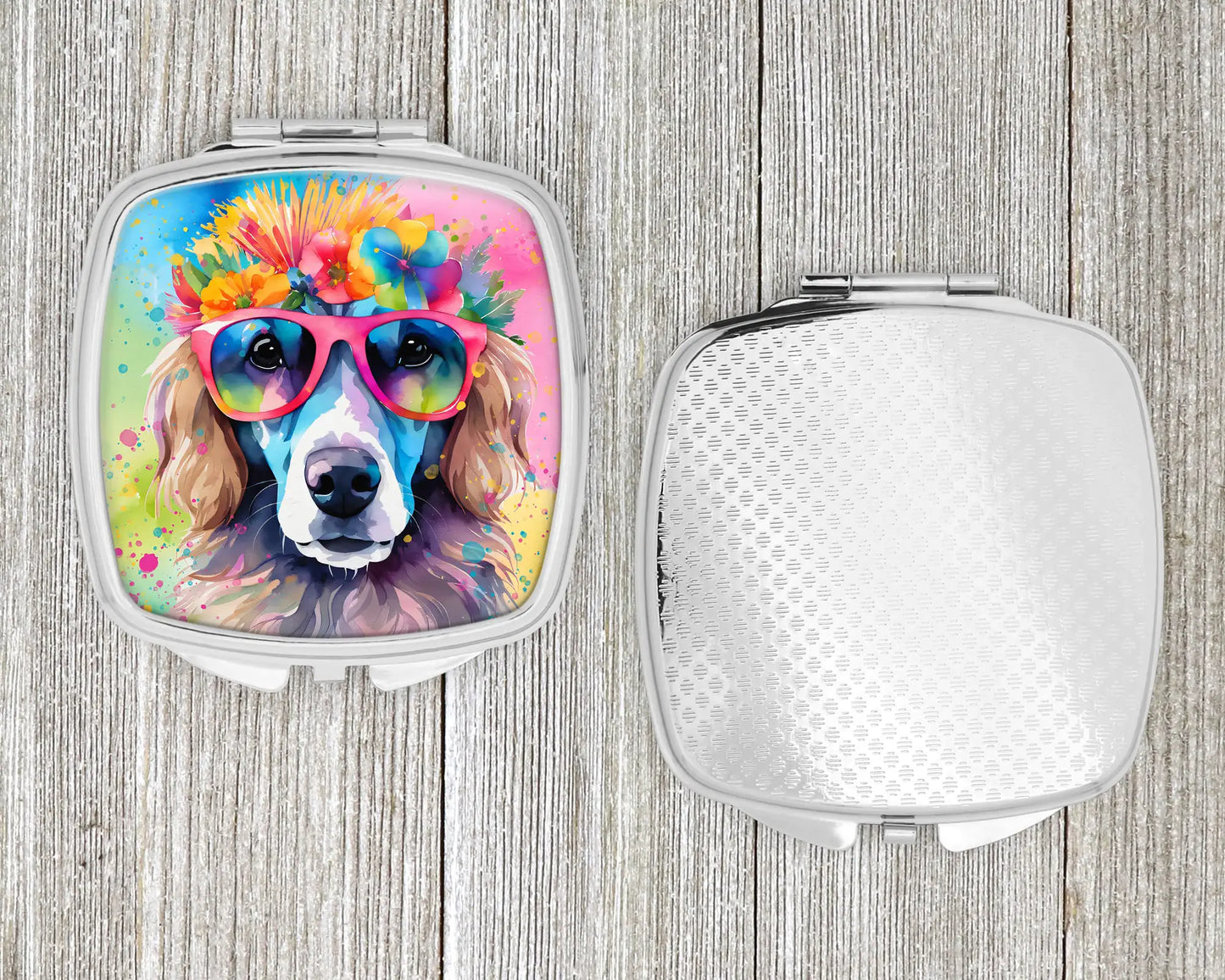 Poodle Hippie Dawg Compact Mirror