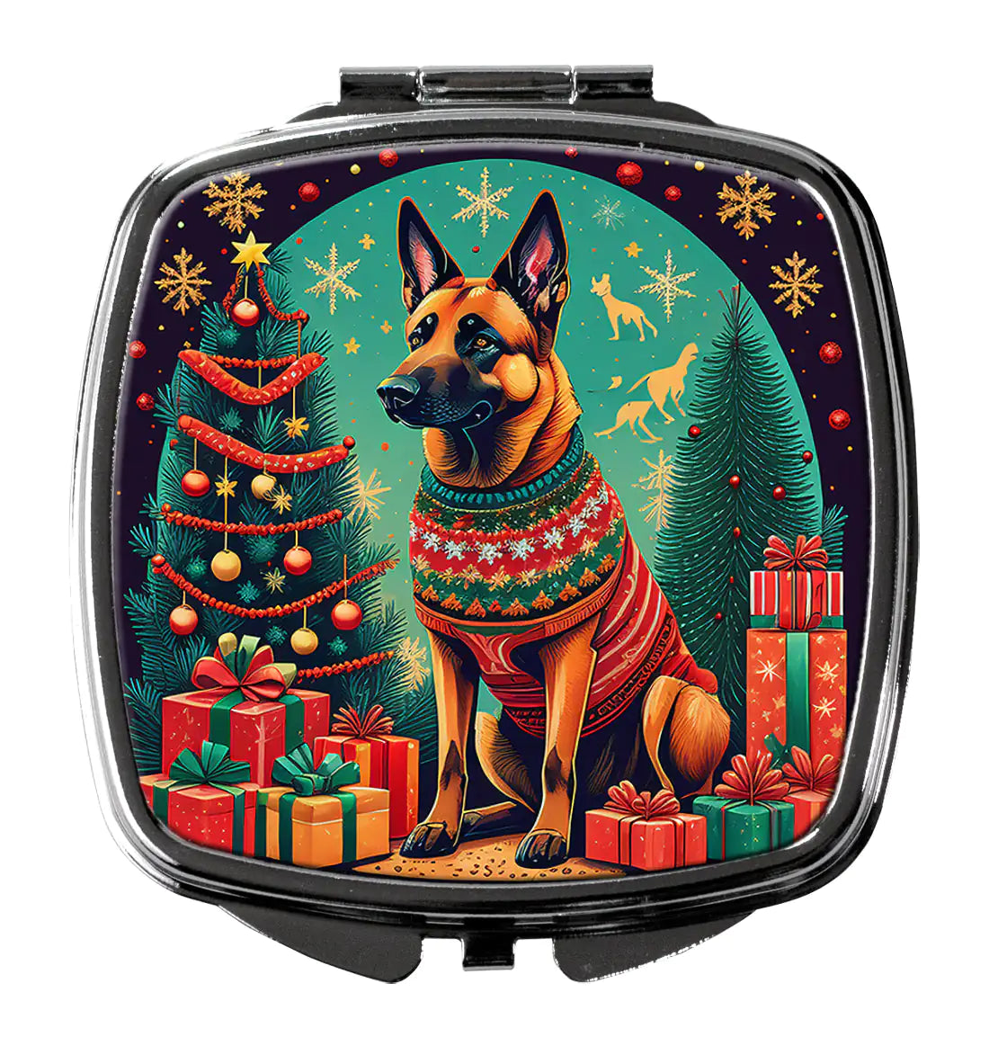 Belgian Malinois Christmas Compact Mirror