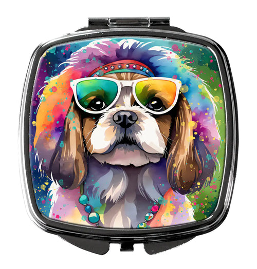 Shih Tzu Hippie Dawg Compact Mirror