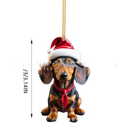 Acrylic Flat Christmas Gift Decoration Pendant