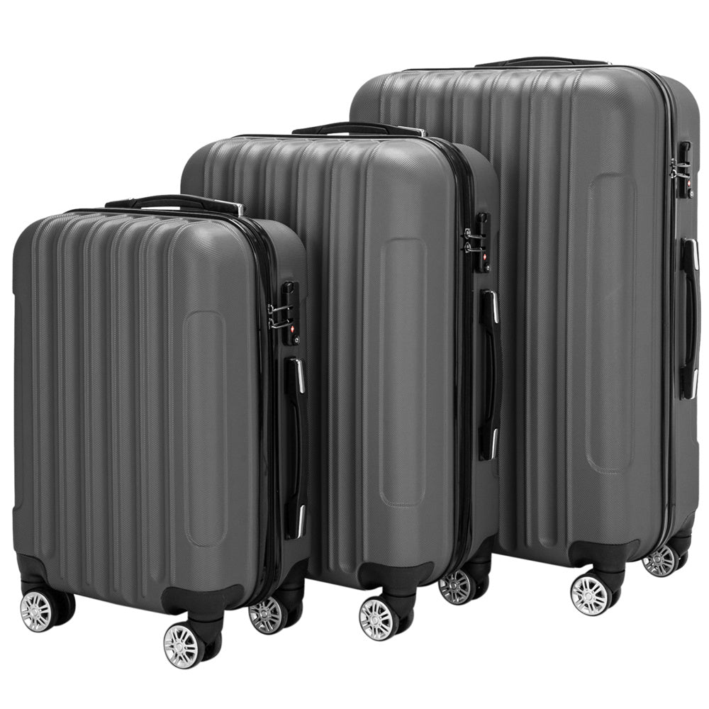 Vertical 3-in-1 Swivel Wheel With Handle Trolley Case 20in 24in 28in ABS Aluminum Alloy Classic Color - Dark Gray