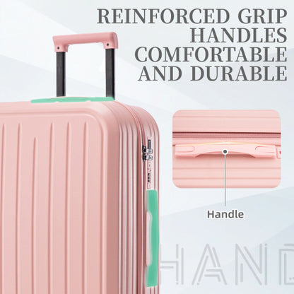 20  24  28   3 Pcsset In ABS 360 Spinner Wheel Luggage, Carry On Suitcase, With Cup Holder  USB Port