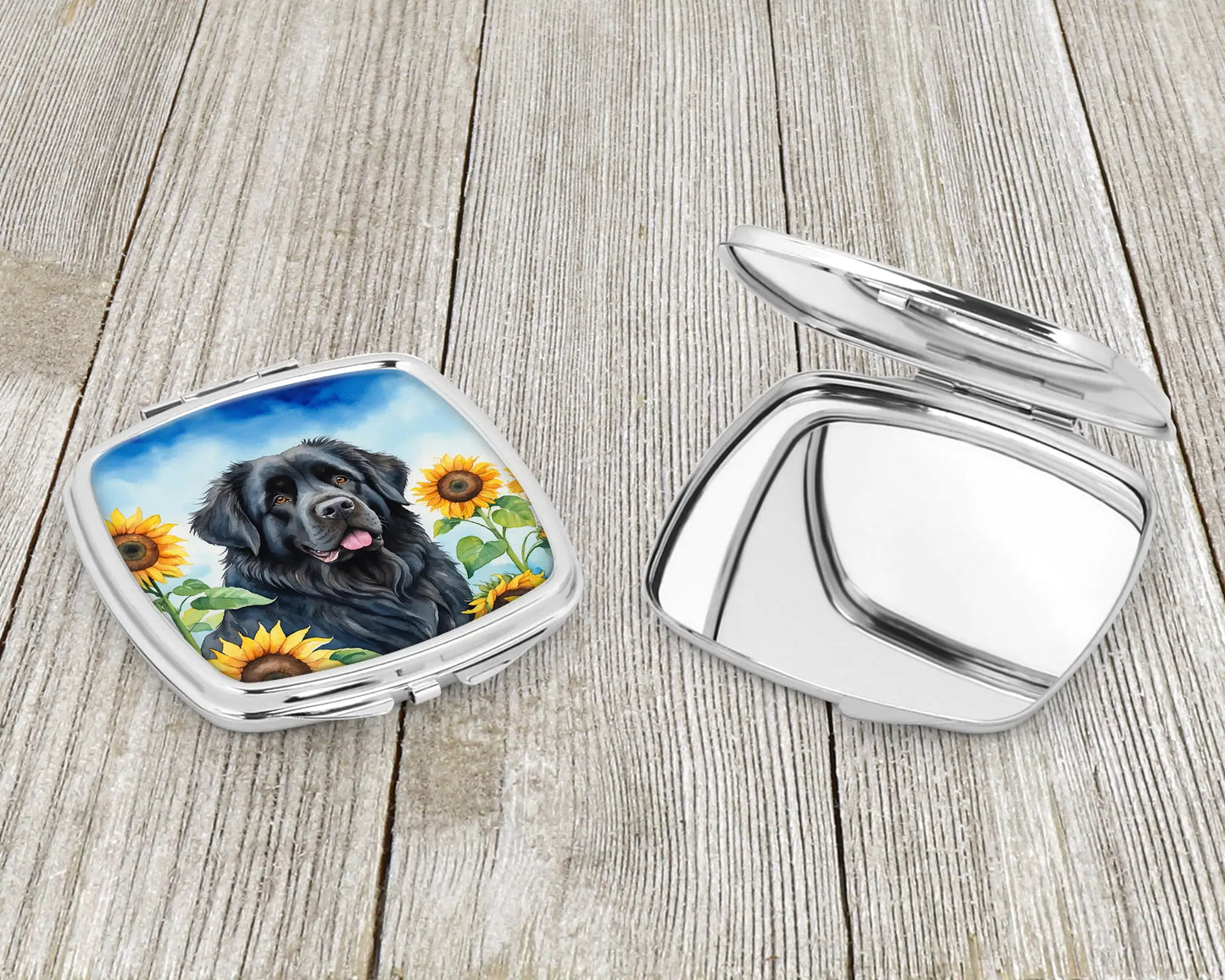 Newfoundland in Sunflowers Compact Mirror