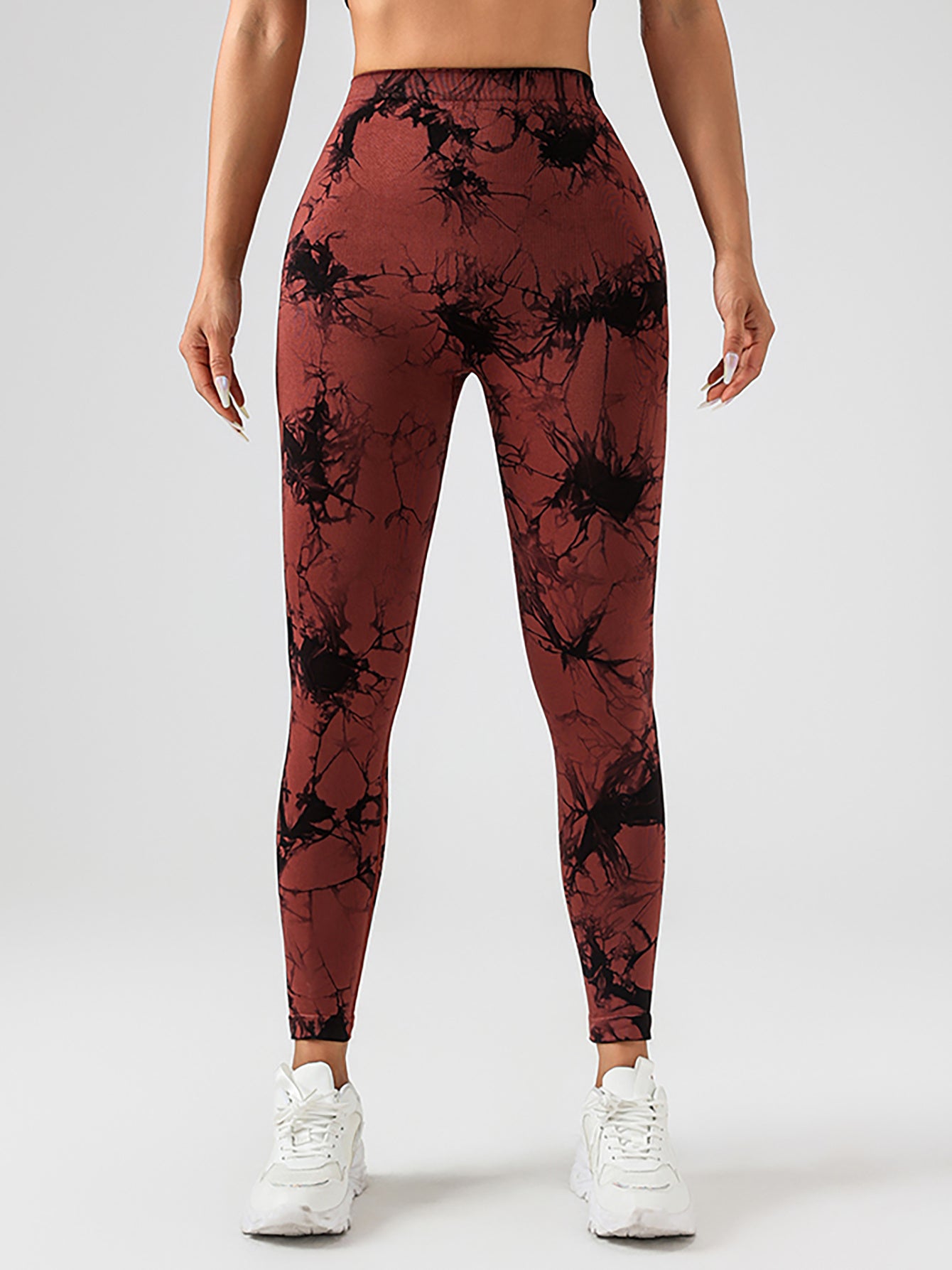 5pcs Dyed With A Waistband At The Lower Back Active Yoga Pants