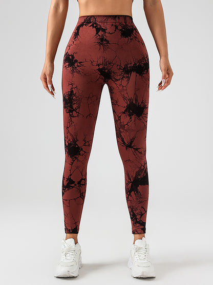 5pcs Dyed With A Waistband At The Lower Back Active Yoga Pants