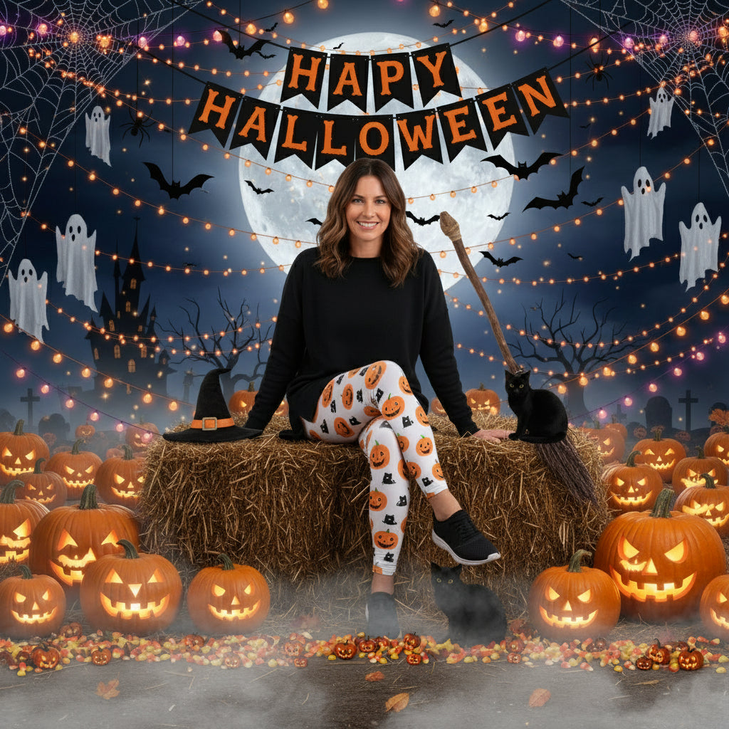 Printed Leggings Halloween Sports Yoga High Stretch Pencil Pants