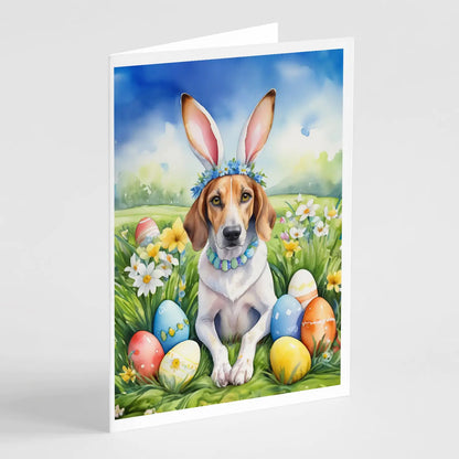 American Foxhound Easter Egg Hunt Greeting Cards Pack of 8