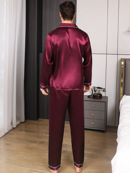 Ice Silk Men's Pajama Set