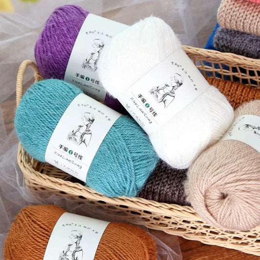 Hand-knitted Scarf Yarn Yarn Ball 4 Strands Of Coarse Wool Diy Yarn
