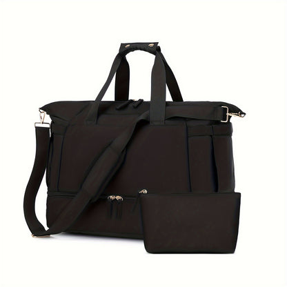 Women's Travel Sports Gym Yoga Duffel Weekender Overnight Totes Bag