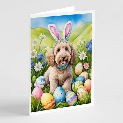 Labradoodle Easter Egg Hunt Greeting Cards Pack of 8