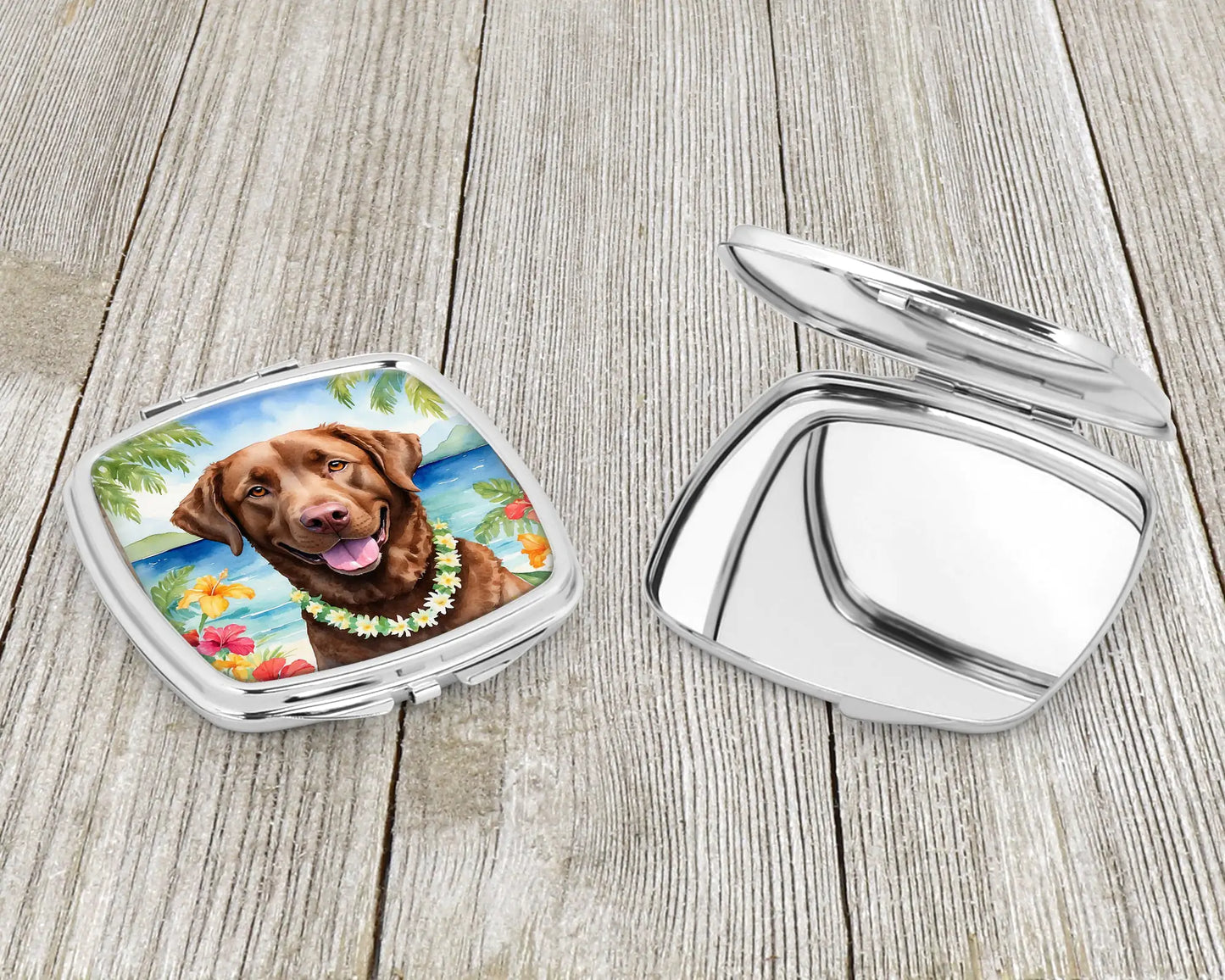 Chesapeake Bay Retriever Luau Compact Mirror