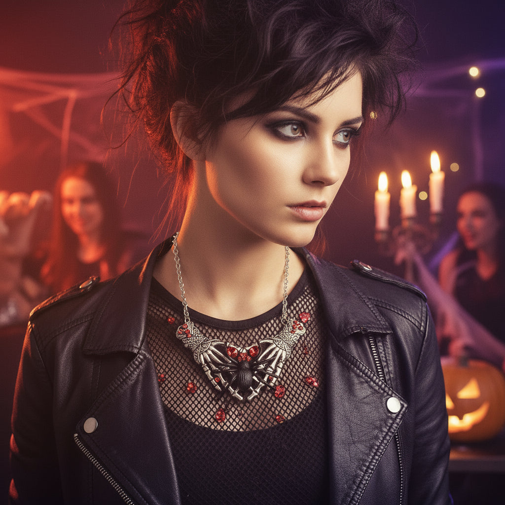 Punk Style Halloween Simulation Soft Rubber Jewelry Necklace