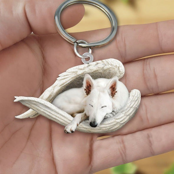 Transparent Acrylic Creative Cute Dog Car Key Pendant