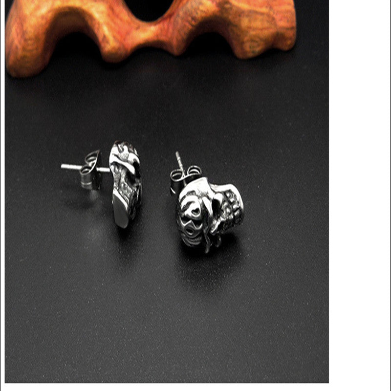 Skull Ghost Head Stud Earrings