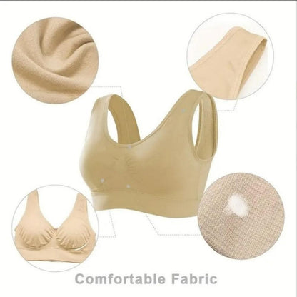 3-Pack Sports Bras, Padded Strappy Racerback Push Up Open Back Medium Support Sports Yoga