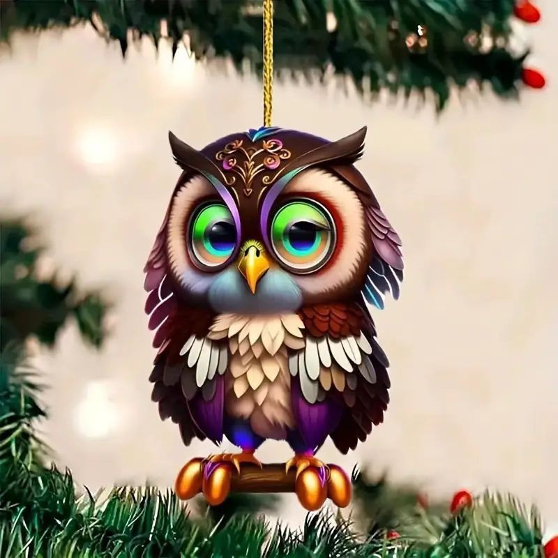 Christmas Tree Decoration Acrylic Flat Hanging Decorations