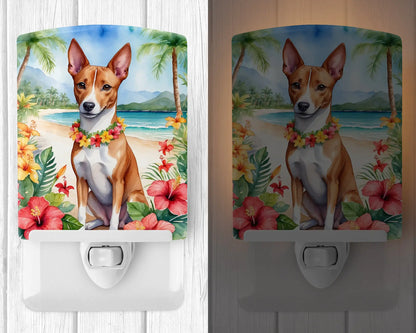 Basenji Luau Ceramic Night Light