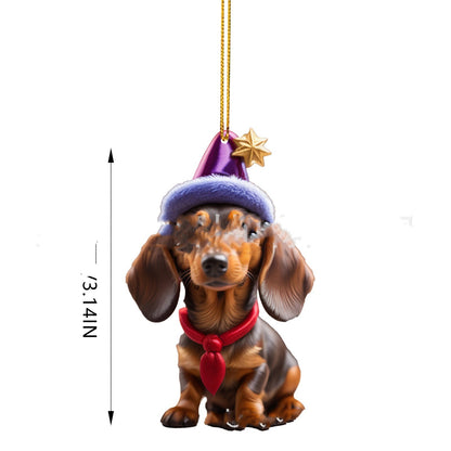 Acrylic Flat Christmas Gift Decoration Pendant