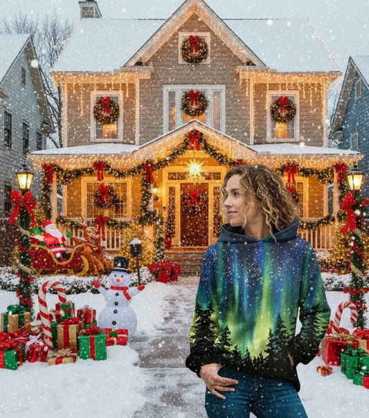 Christmas print street hipster sweater