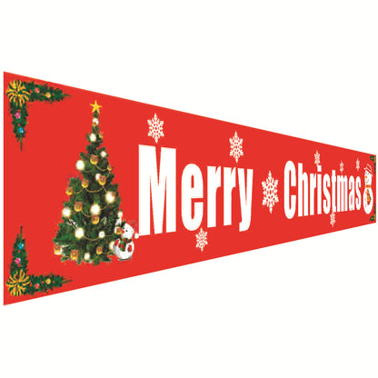 Christmas couplets curtains pull hanging flags window