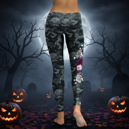 Black Camo Skull Leggings
