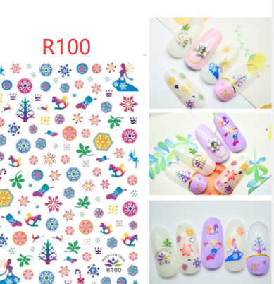 Christmas nail decals ornaments nail stickers