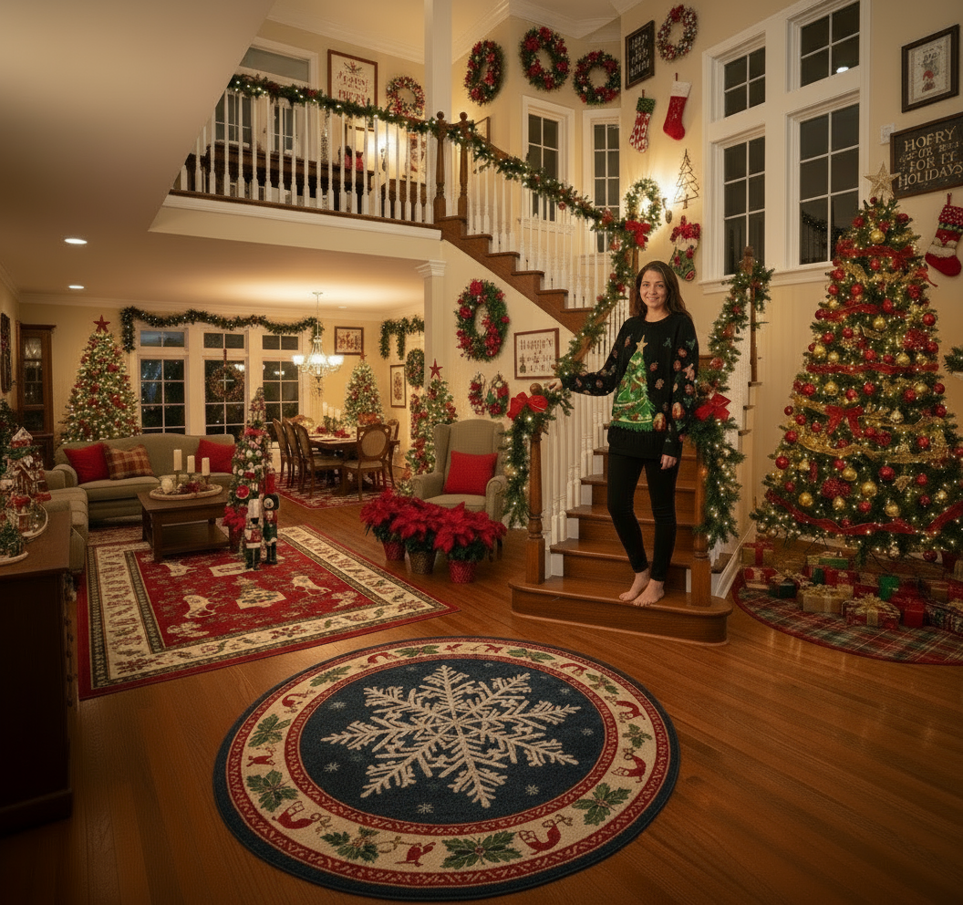 UGLY CHRISTMAS SWEATER Vacation Santa Elf Funny Womens Sweaters Tops Autumn Winter Clothing