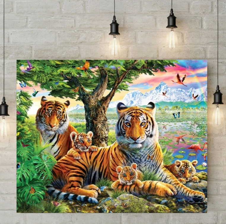 Tiger Family Diamond Painting