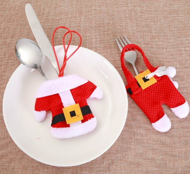 Holder Cutlery Knife Fork Cutlery Set Trousers Skirt Navidad Christmas Decorations for Home