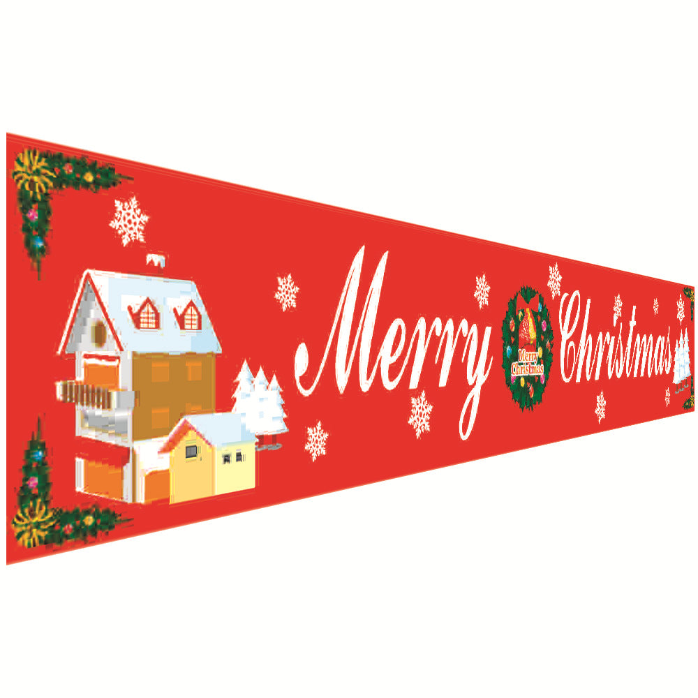 Christmas couplets curtains pull hanging flags window