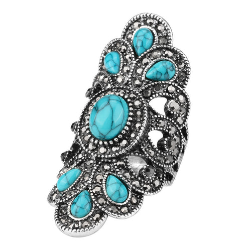 vintage blue turquoise ring