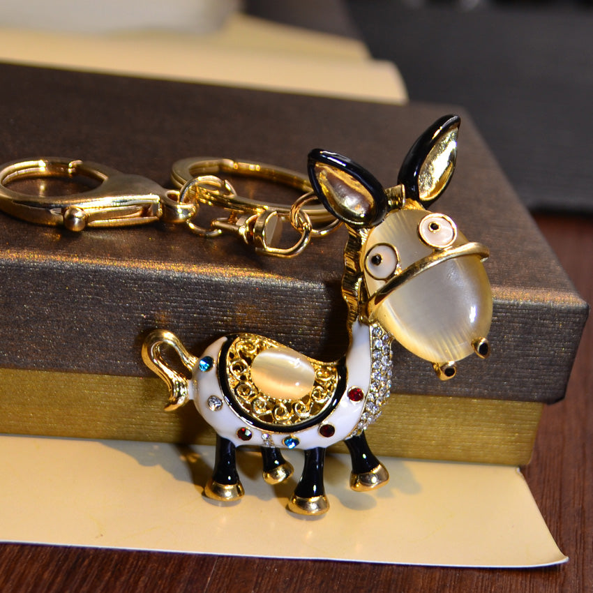 Ladies Small Cute Little Donkey Keychain