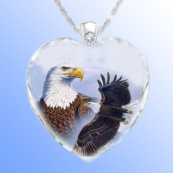 Crystal Pendant Bird Necklace Animal Necklace