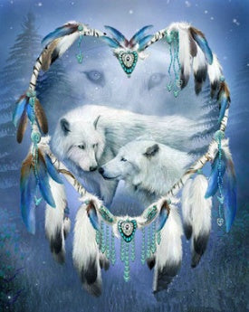 Wolf Dream Catcher 5D Cross Diamond Painting DIY Wall