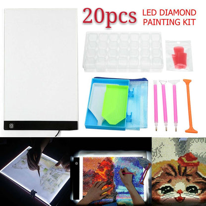 Diamond Painting Embroidery Tools plus LED drawing board