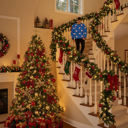 UGLY CHRISTMAS SWEATER Vacation Santa Elf Funny Womens Sweaters Tops Autumn Winter Clothing