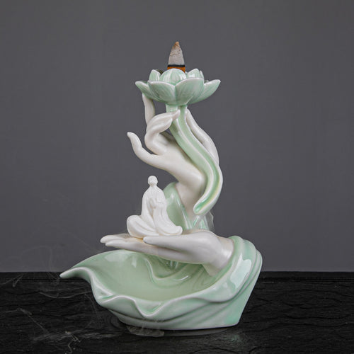 Creative Ornaments For Home Indoor Antique Incense Road Lotus Aromatherapy Furnace